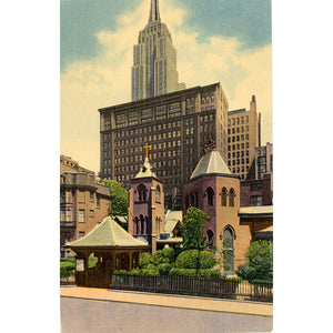 New York City Little Church Around the Corner NYC Vintage Postcard (unused) - Vintage Postcard Boutique
