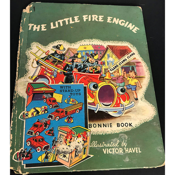 Vintage Bonnie Book – The Little Fire Engine illustrated by Victor Havel (1949) - Vintage Postcard Boutique