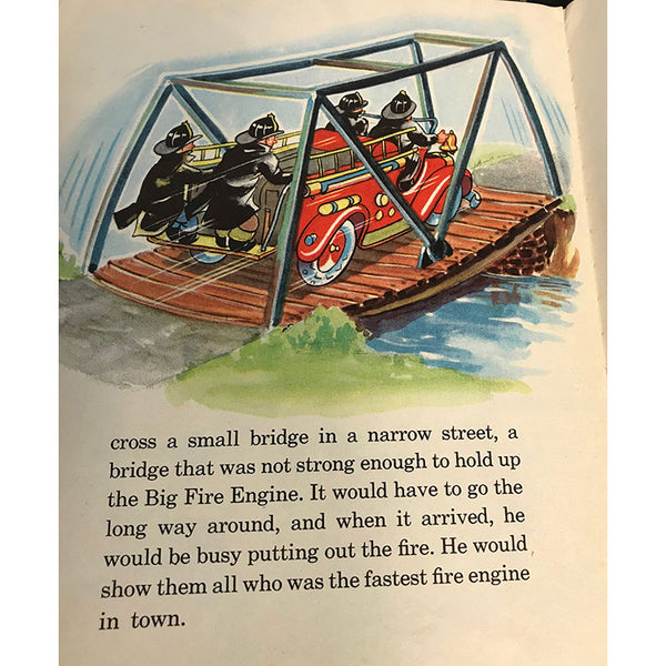 Vintage Bonnie Book – The Little Fire Engine illustrated by Victor Havel (1949) - Vintage Postcard Boutique