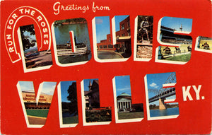 Louisville Kentucky Large Letter Vintage Postcard (unused) - Vintage Postcard Boutique