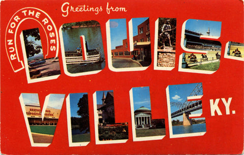 Louisville, KY-Kentucky, U. S. Post Office, Court House, Flag, Vintage  Postcard