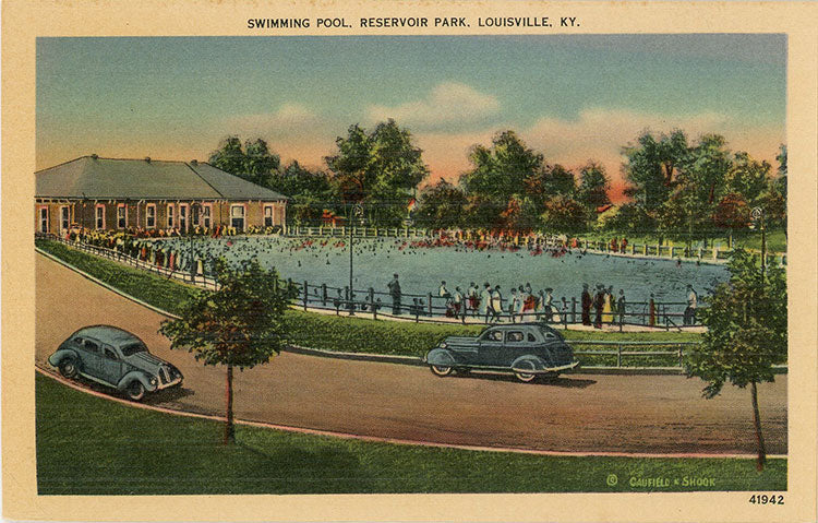 Louisville Kentucky Reservoir Park Swimming Pool Vintage Postcard (unused) - Vintage Postcard Boutique