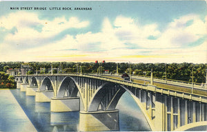 Little Rock Arkansas Main Street Bridge Vintage Postcard (unused) - Vintage Postcard Boutique