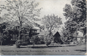 Marysville California Residence 6th Street Vintage Postcard 1928 - Vintage Postcard Boutique