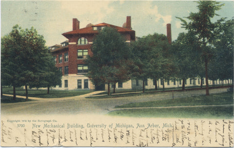 Ann Arbor University of Michigan New Mechanical Building Vintage Postcard 1905 - Vintage Postcard Boutique