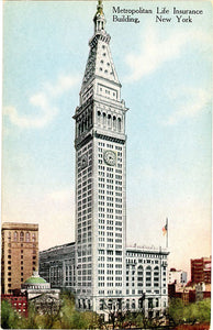 New York City Metropolitan Life Insurance Building Manhattan Vintage Postcard 1912 (unused) - Vintage Postcard Boutique