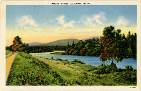 Jackman Maine Moose River Vintage Postcard 1947 - Vintage Postcard Boutique