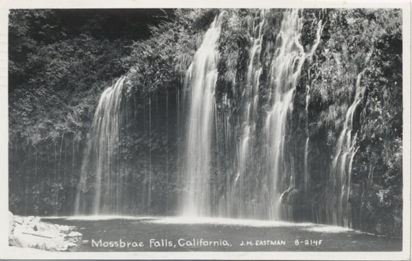 Mossbrae Falls Dunsmuir California RPPC Vintage Postcard 1947 - Vintage Postcard Boutique