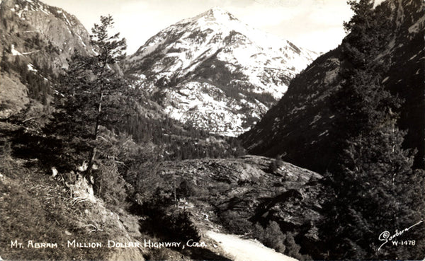 Mt. Abram Million Dollar Highway Rocky Mountains Colorado RPPC Vintage Postcard (unused) - Vintage Postcard Boutique