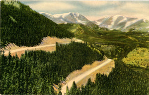 Mt. Ypsilon & Mummy Range from Trail Ridge Road Estes Park Grand Lake Colorado Vintage Postcard (unused)
