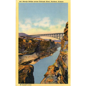 Navajo Bridge Across Colorado River Marble Canyon Northern Arizona Vintage Postcard (unused) - Vintage Postcard Boutique