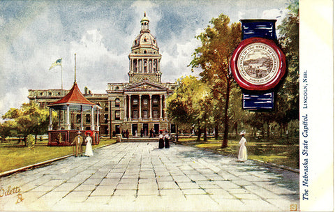 Nebraska State Capitol Lincoln Vintage Postcard circa 1910 (unused)