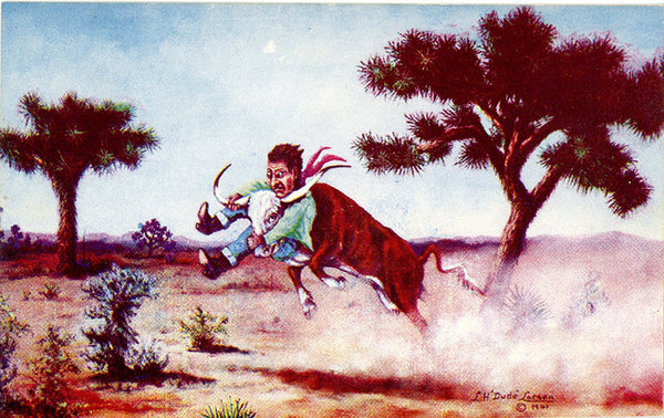 Necking the Baby – Western L. H. Dude Larsen Vintage Postcard 1941 (unused) - Vintage Postcard Boutique