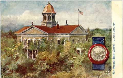 Nevada State Capitol Carson City Vintage Postcard circa 1910 (unused)