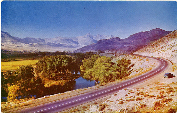 Nevada Cross Country Highways Vintage Postcard 1950s (unused) - Vintage Postcard Boutique