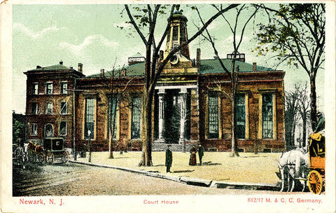 Newark New Jersey Court House Vintage Postcard circa 1900 - Vintage Postcard Boutique