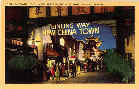 New China Town Ginling Way Los Angeles California Vintage Postcard (unused) - Vintage Postcard Boutique