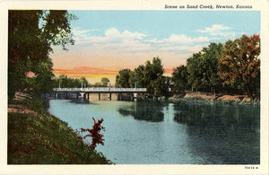 Newton Kansas Sand Creek Sunset Vintage Postcard (unused) - Vintage Postcard Boutique
