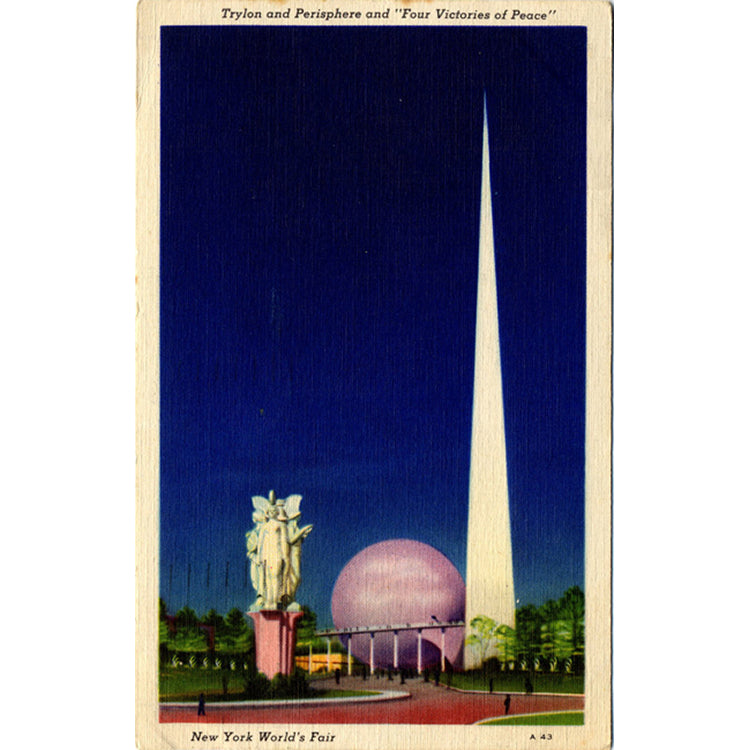 New York World's Fair Trylon & Perisphere New York City Vintage Postcard 1940 - Vintage Postcard Boutique