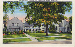 Niles Michigan Presbyterian Church Vintage Postcard 1939 - Vintage Postcard Boutique