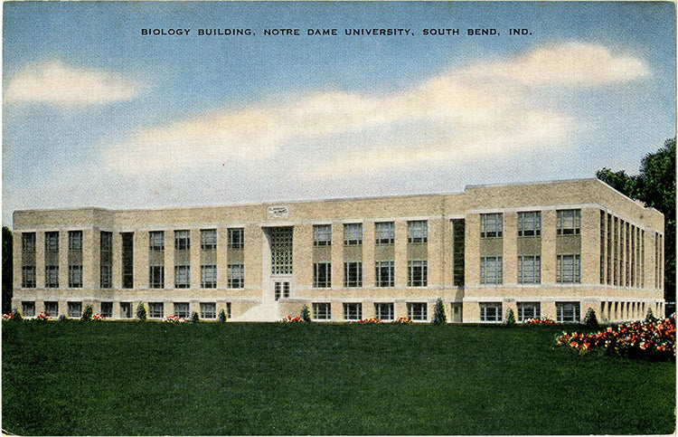 Notre Dame University Biology Building South Bend Indiana Vintage Postcard (unused)