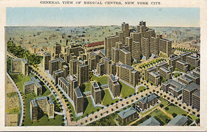 New York City Medical Center Aerial Overview NYC Vintage Postcard (unused) - Vintage Postcard Boutique