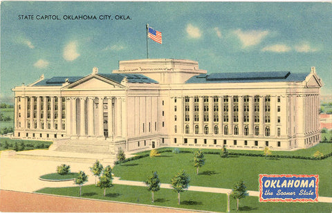 Oklahoma City State Capitol Vintage Postcard (unused) - Vintage Postcard Boutique