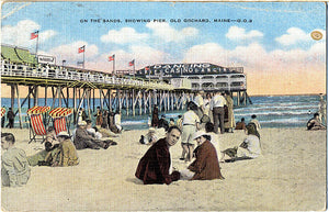 Old Orchard Beach Maine Pier Casino Beach Vintage Postcard 1947 - Vintage Postcard Boutique