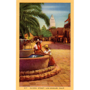 Olvera Street - El Paso de Los Angeles California Vintage Postcard (unused) - Vintage Postcard Boutique