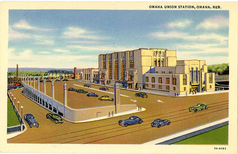 Omaha Union Station Nebraska Vintage Postcard (unused) - Vintage Postcard Boutique