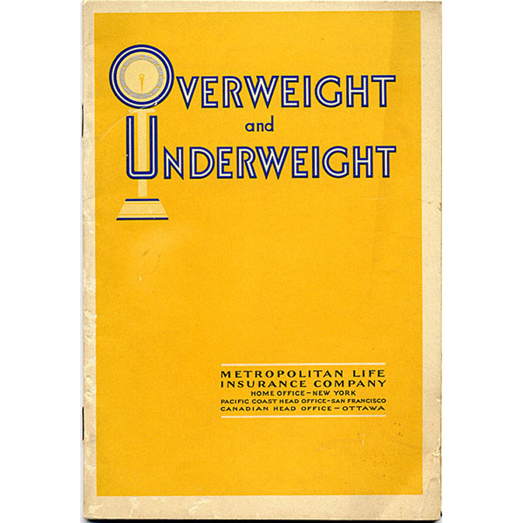 Overweight and Underweight Vintage Booklet - Metropolitan Life Insurance 1930s