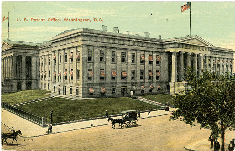 U.S. Patent Office Washington D.C. Vintage Postcard circa 1910 (unused)
