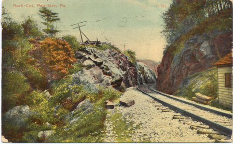 Pen-Mar Pennsylvania Rock Cut Railroad Vintage Postcard 1912 - Vintage Postcard Boutique