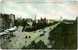 Washington D.C. Pennsylvania Avenue Vintage Postcard circa 1910 (unused)