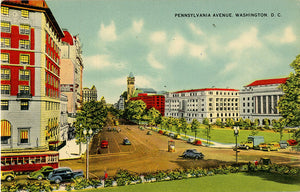 Pennsylvania Avenue Washington D.C. Vintage Postcard (unused)