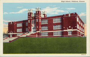 Pittsburg Kansas High School Vintage Postcard (unused) - Vintage Postcard Boutique