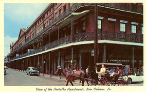 New Orleans Louisiana Pontalba Apartments Vintage Postcard circa 1950s (unused) - Vintage Postcard Boutique