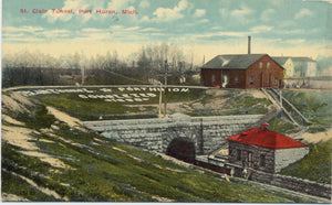Port Huron Michigan St. Clair Tunnel Railway Vintage Postcard (unused) - Vintage Postcard Boutique