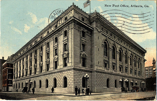 Atlanta Georgia New Post Office Vintage Postcard 1912 - Vintage Postcard Boutique