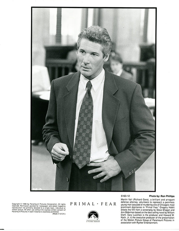 Richard Gere PRIMAL FEAR 1996 Original Press Movie Still