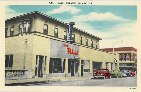 Hotel Pulaski Virginia Near Claytor Lake State Park Vintage Postcard (unused) - Vintage Postcard Boutique