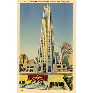 RCA Building Rockefeller Center New York City Vintage Postcard (unused) - Vintage Postcard Boutique
