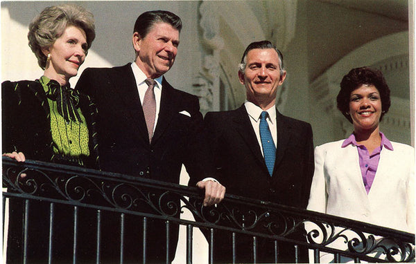President Ronald Reagan & First Lady Nancy Vintage Postcard 1981 (unused) - Vintage Postcard Boutique