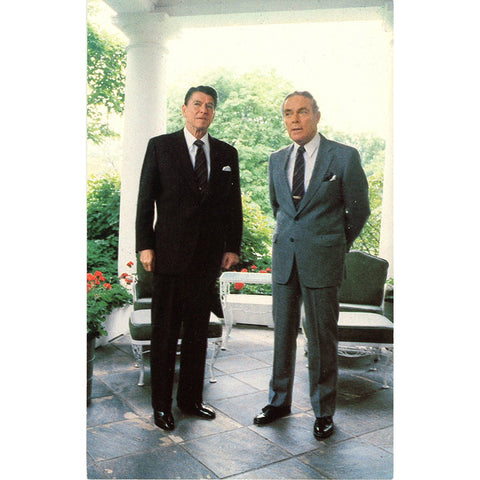 President Ronald Reagan & Secretary of State Alexander Haig Vintage Postcard 1981 (unused) - Vintage Postcard Boutique