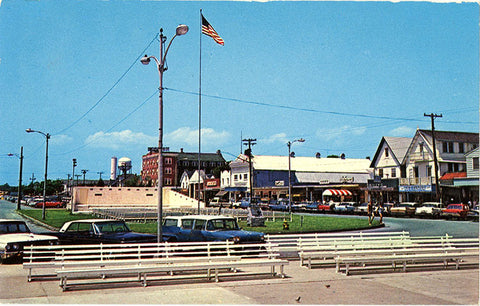 Rehoboth Beach Looking West from Boardwalk Delaware Vintage Postcard (unused) - Vintage Postcard Boutique