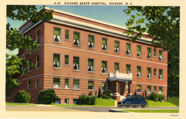 Richard Baker Hospital Hickory North Carolina Vintage Postcard (unused) - Vintage Postcard Boutique