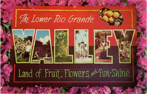Lower Rio Grande Valley Texas Large Letter Vintage Postcard (unused) - Vintage Postcard Boutique