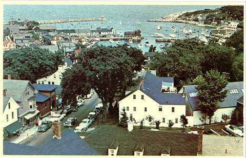 Rockport Harbor Massachusetts from Old Sloop Cape Ann Vintage Postcard 1970