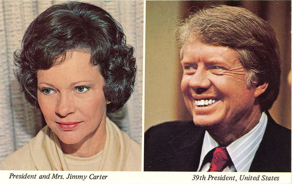 President Jimmy Carter & First Lady Rosalynn Vintage Postcard (unused) - Vintage Postcard Boutique