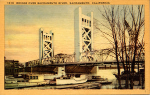 Sacramento River Bridge California Vintage Postcard (unused) - Vintage Postcard Boutique